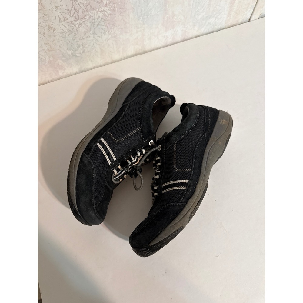 Dansko Black Suede Mesh Bungee Lace Walking Shoes Sneakers Size 38 - Picture 3 of 7